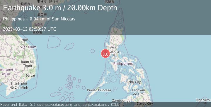 Map of LUZON, PHILIPPINES
