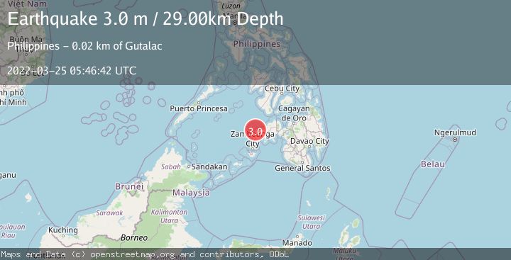 Map of MINDANAO, PHILIPPINES