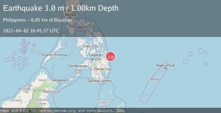 Map of MINDANAO, PHILIPPINES