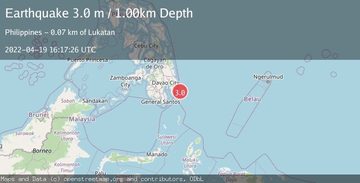Map of MINDANAO, PHILIPPINES