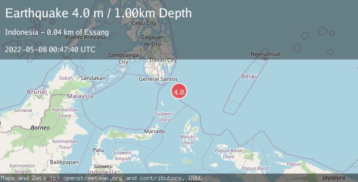 Map of KEPULAUAN TALAUD, INDONESIA