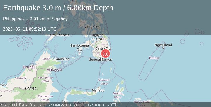 Map of MINDANAO, PHILIPPINES