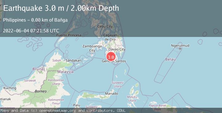 Map of MINDANAO, PHILIPPINES