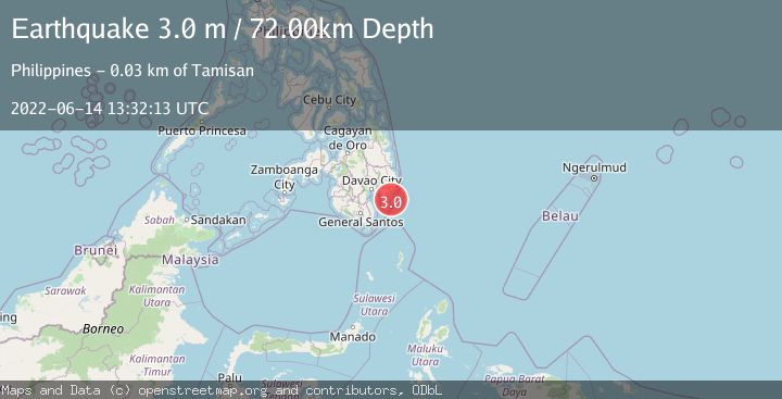 Map of MINDANAO, PHILIPPINES