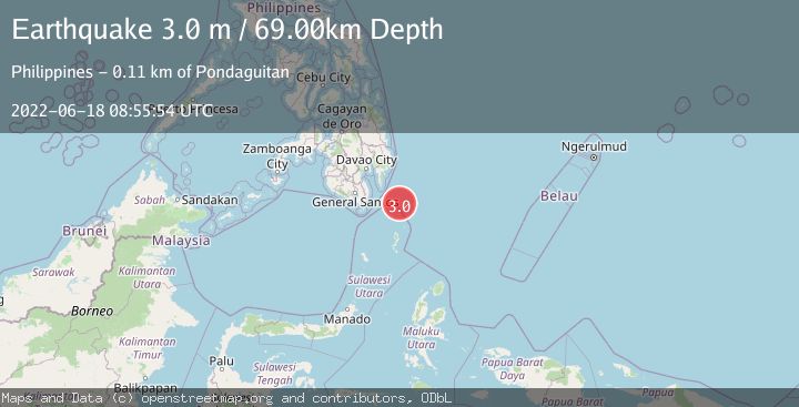 Map of MINDANAO, PHILIPPINES