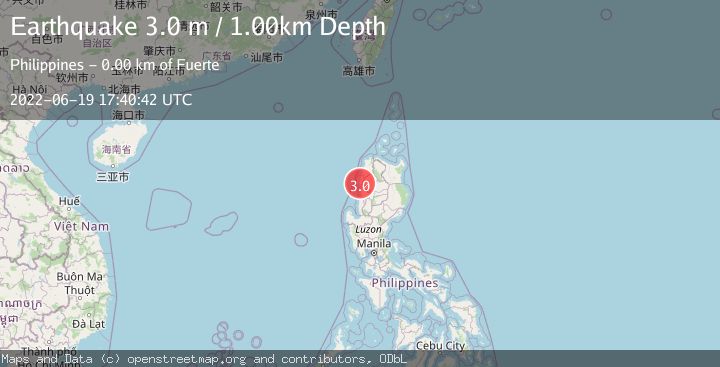 Map of LUZON, PHILIPPINES