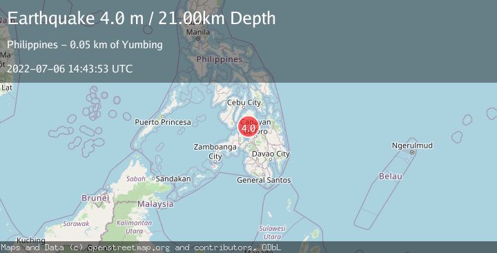 Map of BOHOL, PHILIPPINES