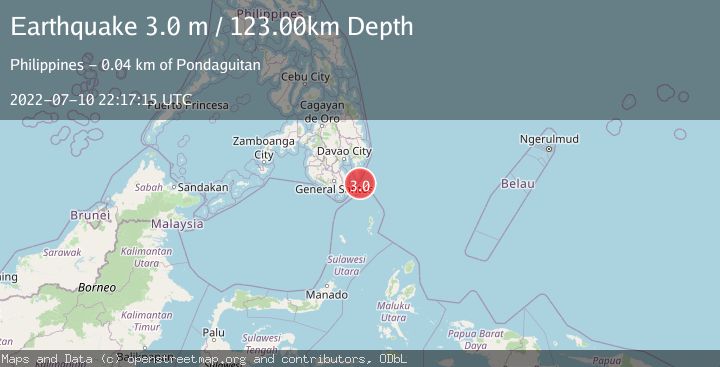 Map of MINDANAO, PHILIPPINES