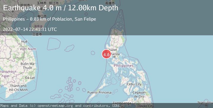 Map of LUZON, PHILIPPINES