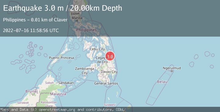 Map of MINDANAO, PHILIPPINES