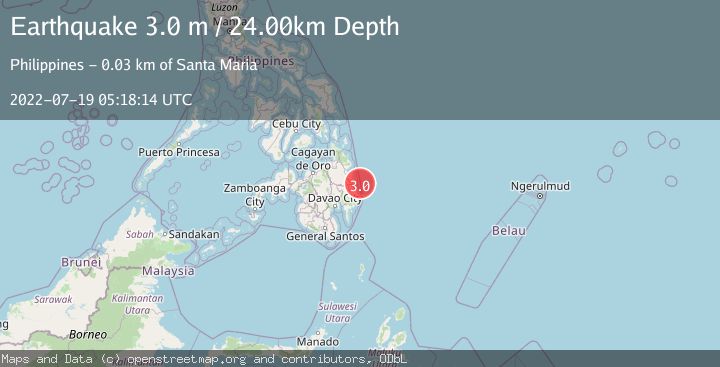Map of MINDANAO, PHILIPPINES