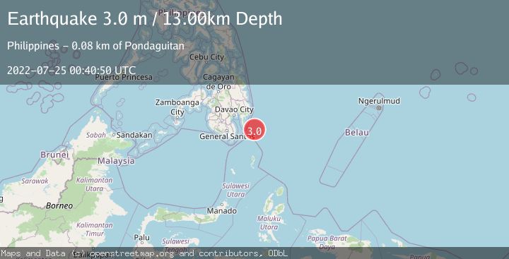 Map of MINDANAO, PHILIPPINES
