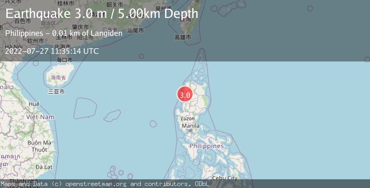 Map of LUZON, PHILIPPINES