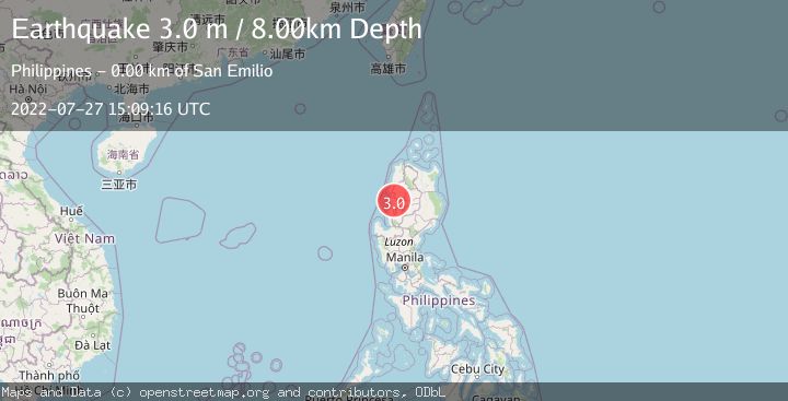 Map of LUZON, PHILIPPINES