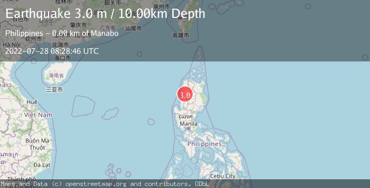Map of LUZON, PHILIPPINES