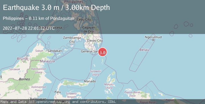 Map of MINDANAO, PHILIPPINES