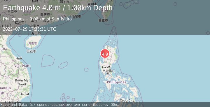 Map of LUZON, PHILIPPINES