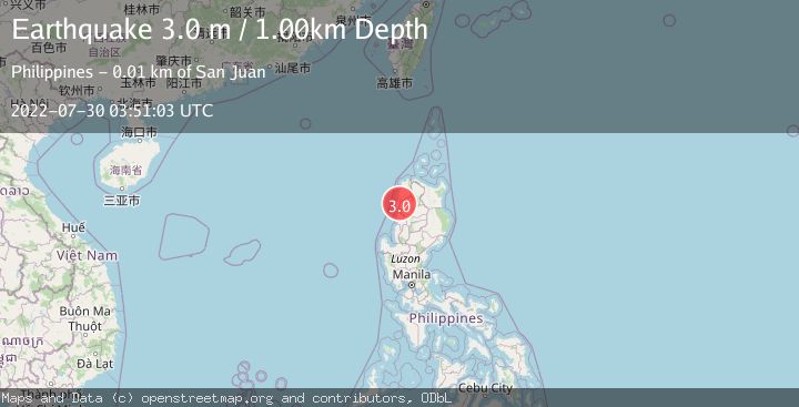 Map of LUZON, PHILIPPINES