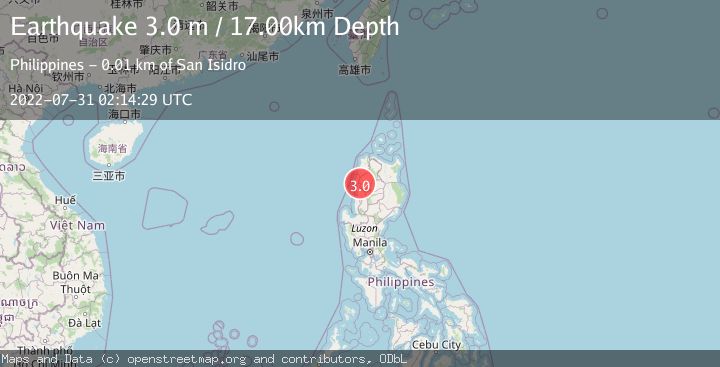 Map of LUZON, PHILIPPINES