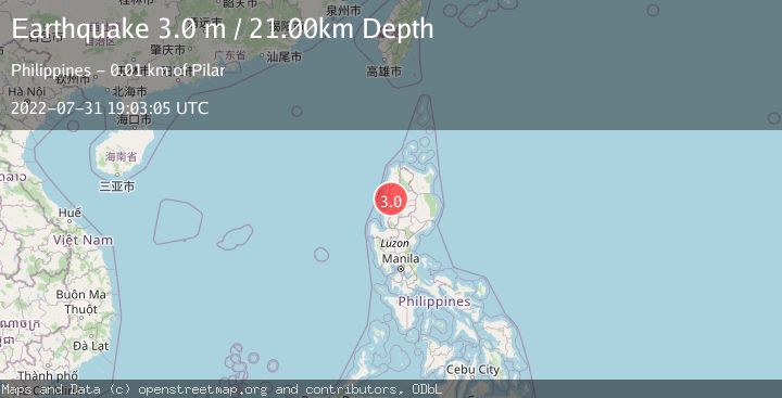 Map of LUZON, PHILIPPINES