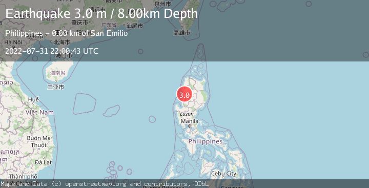 Map of LUZON, PHILIPPINES