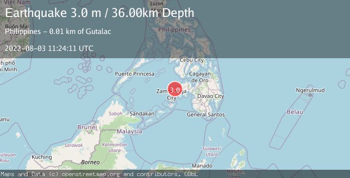 Map of MINDANAO, PHILIPPINES