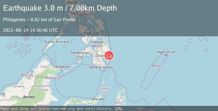 Map of MINDANAO, PHILIPPINES