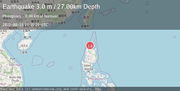 Map of LUZON, PHILIPPINES