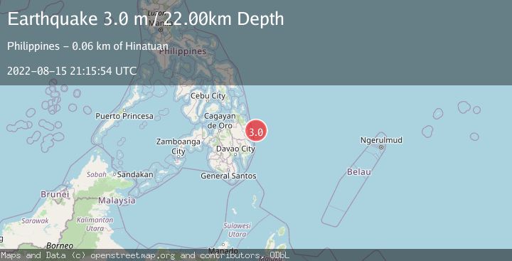 Map of MINDANAO, PHILIPPINES