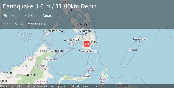 Map of MINDANAO, PHILIPPINES