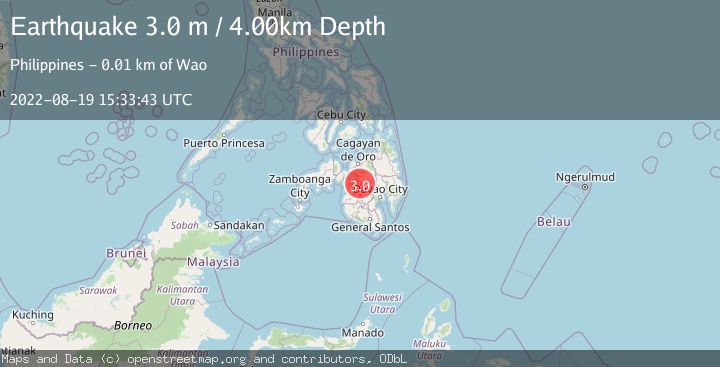 Map of MINDANAO, PHILIPPINES