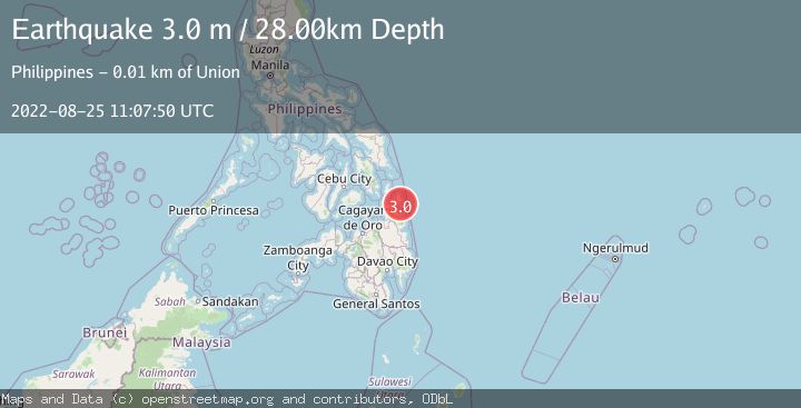 Map of MINDANAO, PHILIPPINES