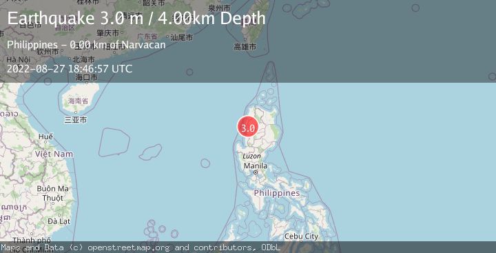 Map of LUZON, PHILIPPINES