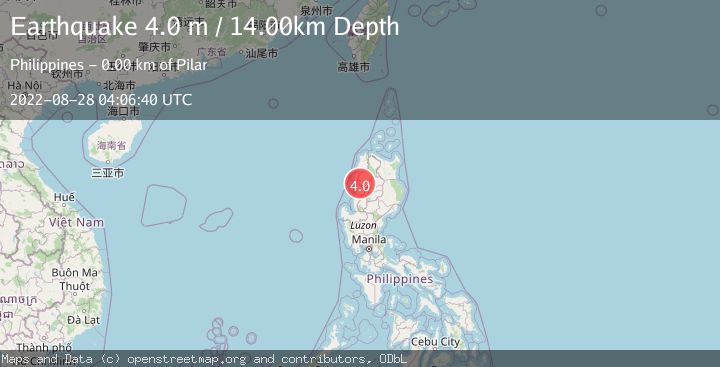 Map of LUZON, PHILIPPINES