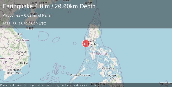 Map of LUZON, PHILIPPINES