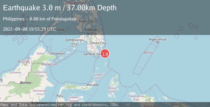 Map of MINDANAO, PHILIPPINES