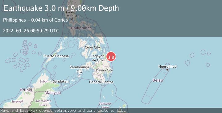 Map of MINDANAO, PHILIPPINES