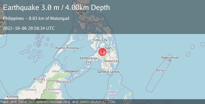 Map of MINDANAO, PHILIPPINES