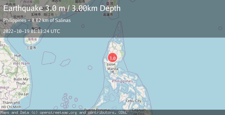 Map of LUZON, PHILIPPINES