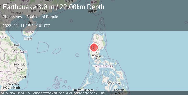 Map of LUZON, PHILIPPINES