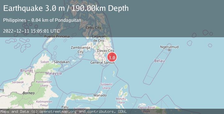 Map of MINDANAO, PHILIPPINES