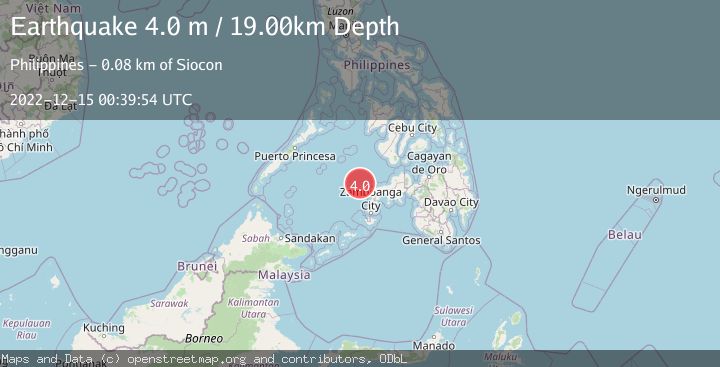 Map of MINDANAO, PHILIPPINES