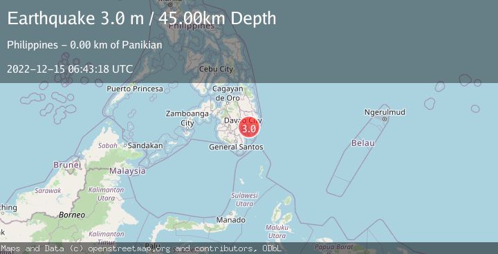 Map of MINDANAO, PHILIPPINES
