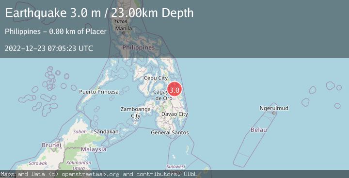 Map of MINDANAO, PHILIPPINES