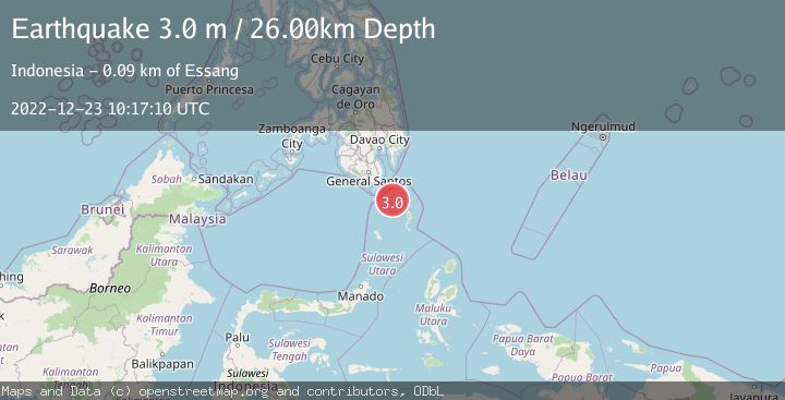 Map of KEPULAUAN TALAUD, INDONESIA