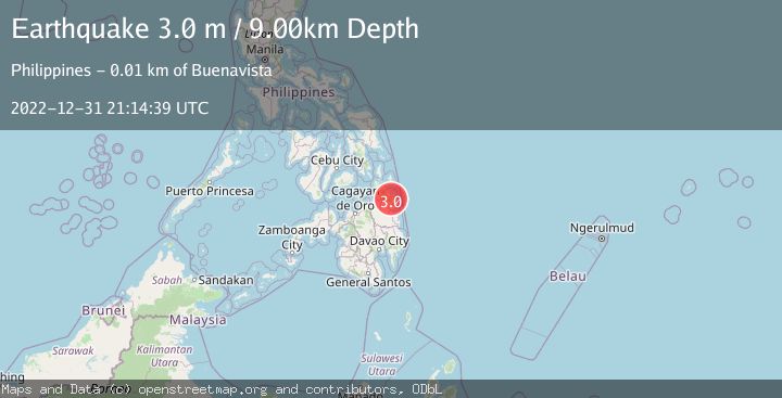 Map of MINDANAO, PHILIPPINES