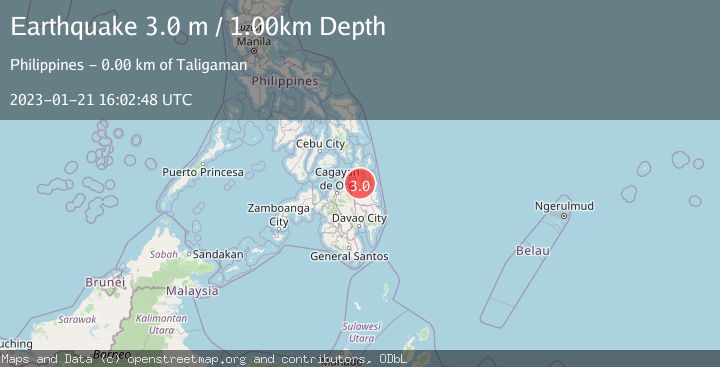 Map of MINDANAO, PHILIPPINES