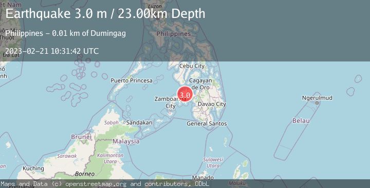 Map of MINDANAO, PHILIPPINES