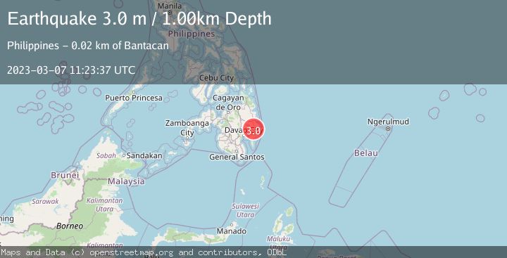 Map of MINDANAO, PHILIPPINES