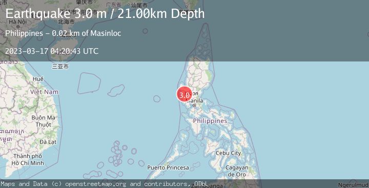Map of LUZON, PHILIPPINES
